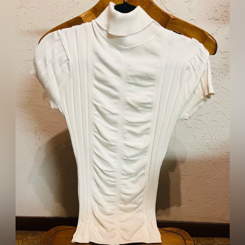 Cashe short sleeve turtle neck sweater